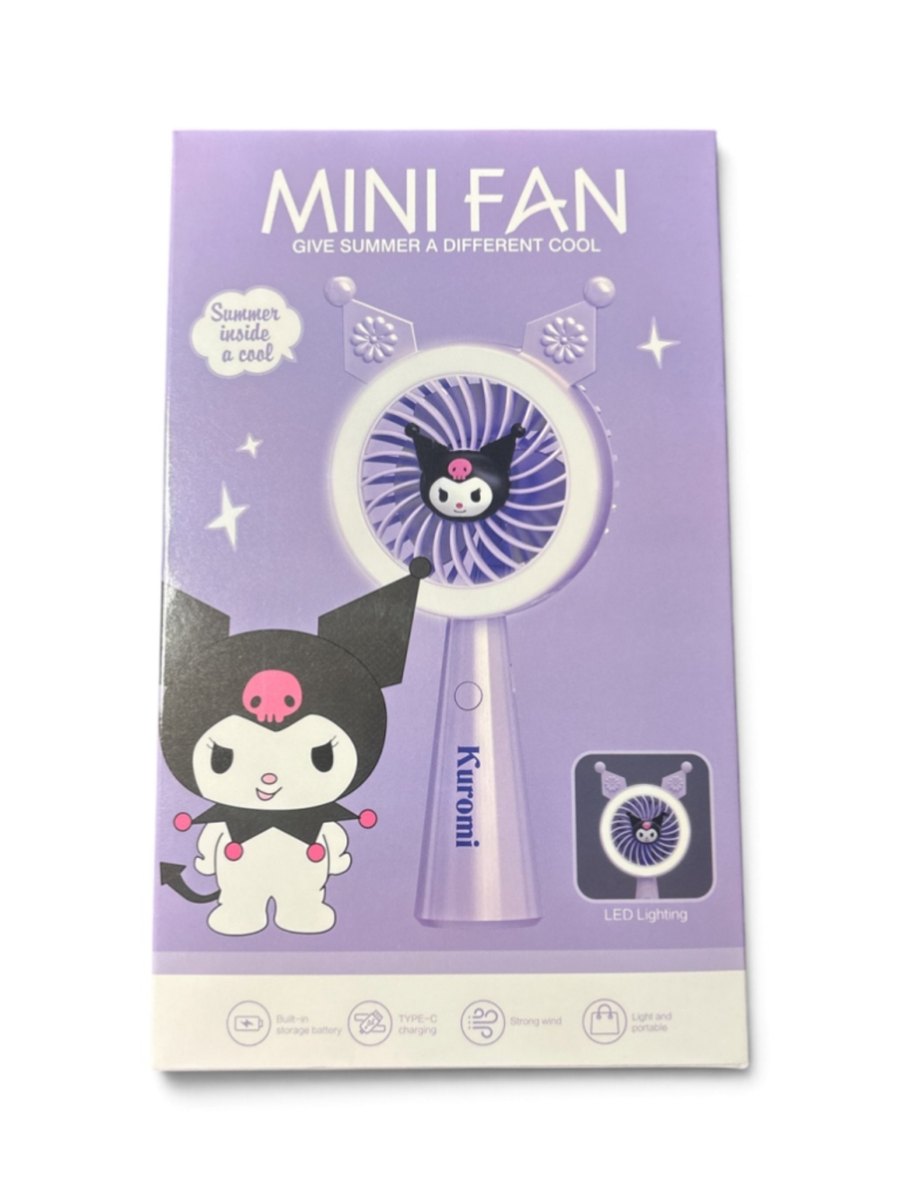 Sanrio Kuromi Mini Handheld LED Fan